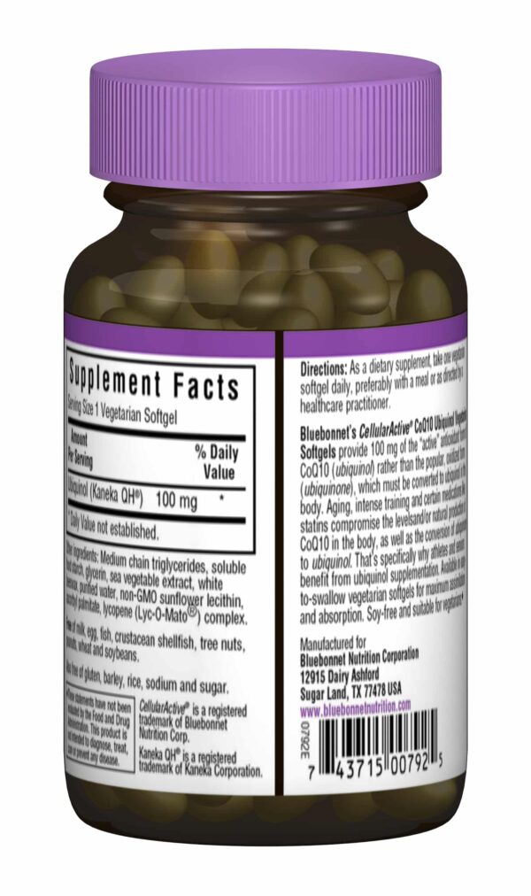 Bluebonnet CellularActive CoQ10 Ubiquinol Bottle - 60 Softgels